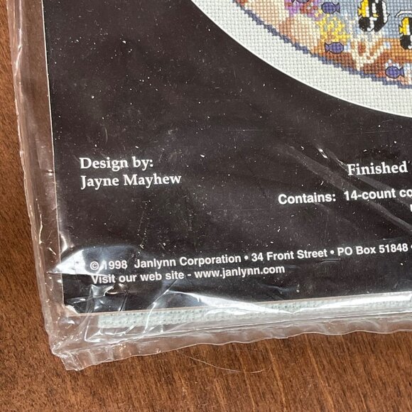 Vintage Janlynn Bottlenose Dolphins Counted Cross Stitch Kit 106-27 NEW UNSEALED - Picture 2 of 6